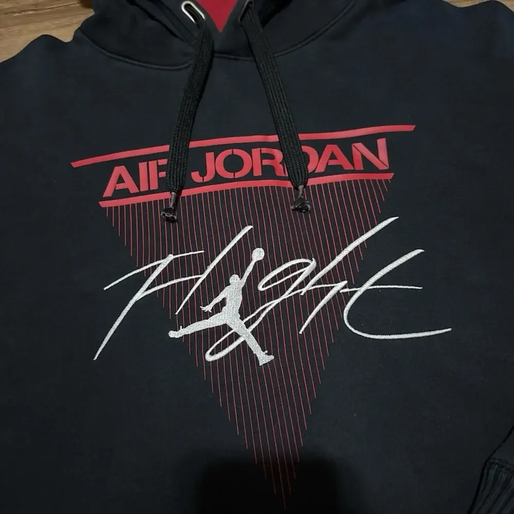 Y2K Air Jordan Chicago Black White Red Vintage Hoodie Sweatshirt 411234-018